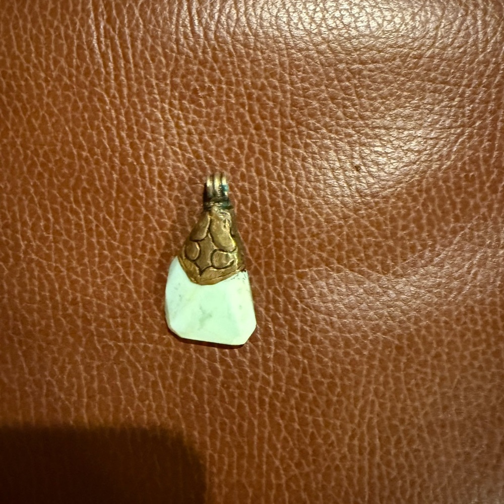 Gold and Aqua Blue Pendant